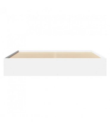 vidaXL Bed Frame | White | Engineered wood, Plywood | Double | Storage — Size: 200 x 200 cm