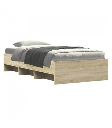 vidaXL Bed Frame | Sonoma Oak | Engineered Wood | Single | Bed Frame — Size: 75 x 190 cm