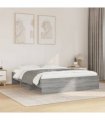vidaXL Bed Frame | Grey Sonoma | Engineered wood, Plywood | Double | Bed Frame — Size: 160 x 200 cm