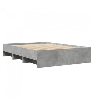 vidaXL Bed Frame | Concrete Grey | Engineered Wood | Double | Bed Frame — Size: 120 x 200 cm