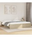 vidaXL Bed Frame | Sonoma oak | Engineered wood | 200x200cm | Bed Frame — Size: 200 x 200 cm