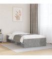 vidaXL Bed Frame | Concrete Grey | Engineered wood | Single | Bed Frame — Size: 90 x 200 cm