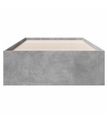 vidaXL Bed Frame | Concrete Grey | Engineered wood | Single | Bed Frame — Size: 90 x 200 cm