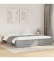 vidaXL Bed Frame | Grey Sonoma | Engineered wood, Plywood | Super King — Size: 180 x 200 cm — V0672120228