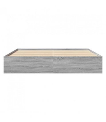 vidaXL Bed Frame | Grey Sonoma | Engineered wood, Plywood | Super King — Size: 180 x 200 cm — V0672120228