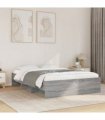 vidaXL Bed Frame | Grey Sonoma | Engineered wood with plywood slats | Double — Size: 120 x 200 cm