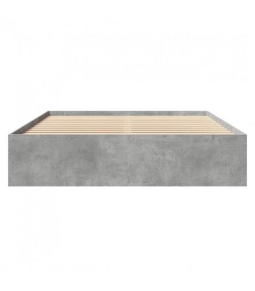 vidaXL Bed Frame | Concrete grey | Engineered wood, Plywood | Double | Bed Frame — Size: 160 x 200 cm