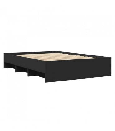 vidaXL Bed Frame | Black | Engineered wood | Small Double | Bed Frame — Size: 120 x 190 cm