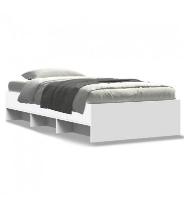 vidaXL Bed Frame | White | Engineered wood, Plywood | Single | Bed Frame — Size: 100 x 200 cm