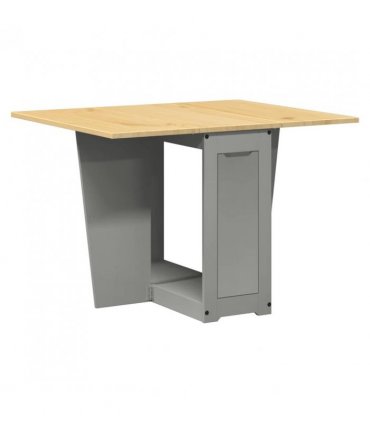 vidaXL 5 Piece Butterfly Dining Set Corona Foldable Grey Pinewood