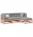 vidaXL Garden Sofa Set | Reddish-brown | Solid Douglas fir wood | 4 Piece Set — Colour: natural douglas