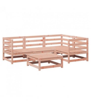 vidaXL 5 Piece Garden Sofa Set Solid Wood Douglas Fir — Colour: natural douglas