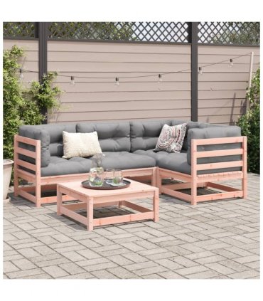 vidaXL 5 Piece Garden Sofa Set Solid Wood Douglas Fir — Colour: natural douglas