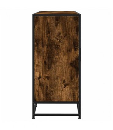 vidaXL Sideboard Smoked Oak 134x35x76 cm Engineered Wood