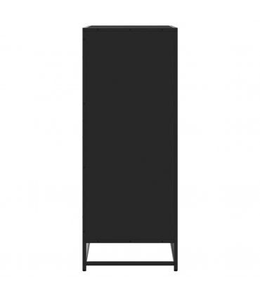 vidaXL Shoe Cabinet Black 75x38x97.5 cm Engineered Wood and Metal