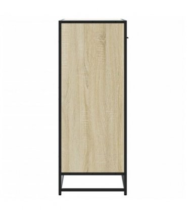vidaXL Shoe Cabinet Sonoma Oak 75x38x97.5 cm Engineered Wood and Metal