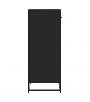 vidaXL Shoe Cabinet Black 75x38x97.5 cm Engineered Wood and Metal — V0672120589