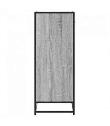 vidaXL Shoe Cabinet Grey Sonoma 75x38x97.5 cm Engineered Wood and Metal — V0672120591