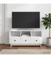 vidaXL TV Cabinet High Gloss White 102 x 34.5 x 50 cm Engineered Wood