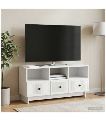 vidaXL TV Cabinet High Gloss White 102 x 34.5 x 50 cm Engineered Wood