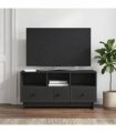 vidaXL TV Cabinet with Drawer Black 102 x 34.5 x 50 cm Engineered Wood