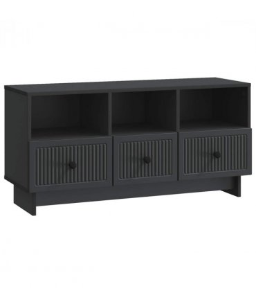 vidaXL TV Cabinet with Drawer Black 102 x 34.5 x 50 cm Engineered Wood