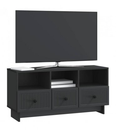 vidaXL TV Cabinet with Drawer Black 102 x 34.5 x 50 cm Engineered Wood