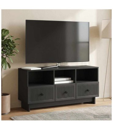 vidaXL TV Cabinet with Drawer Black 102 x 34.5 x 50 cm Engineered Wood