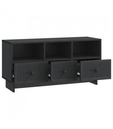 vidaXL TV Cabinet with Drawer Black 102 x 34.5 x 50 cm Engineered Wood