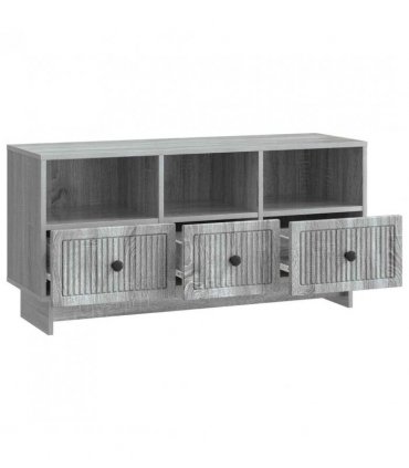 vidaXL TV Cabinet Grey Sonoma 102 x 34.5 x 50 cm Engineered Wood