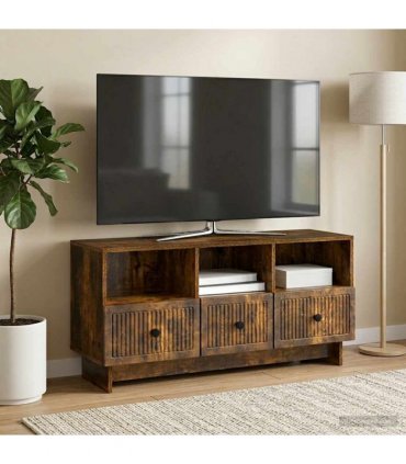 vidaXL TV Cabinet Smoked Oak 102 x 34.5 x 50 cm Engineered Wood