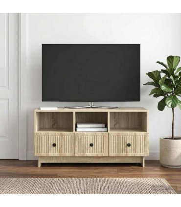 vidaXL TV Cabinet Sonoma Oak 102 x 34.5 x 50 cm Engineered Wood