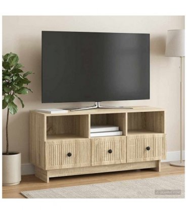 vidaXL TV Cabinet Sonoma Oak 102 x 34.5 x 50 cm Engineered Wood