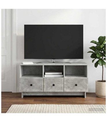 vidaXL TV Cabinet Concrete Grey 102 x 34.5 x 50 cm Engineered Wood