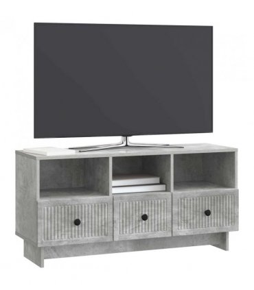 vidaXL TV Cabinet Concrete Grey 102 x 34.5 x 50 cm Engineered Wood