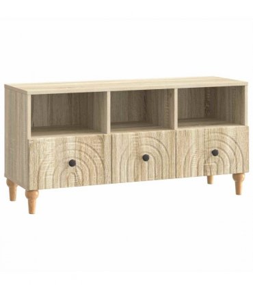 vidaXL TV Cabinet Sonoma Oak 102 x 34.5 x 50 cm Engineered Wood — V0672121040