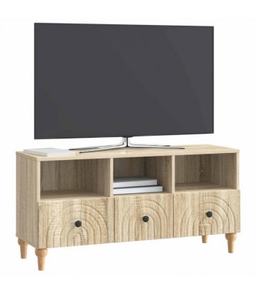 vidaXL TV Cabinet Sonoma Oak 102 x 34.5 x 50 cm Engineered Wood — V0672121040