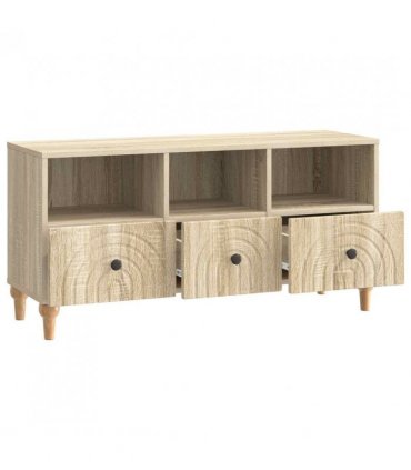 vidaXL TV Cabinet Sonoma Oak 102 x 34.5 x 50 cm Engineered Wood — V0672121040