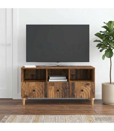 vidaXL TV Cabinet Old Wood 102 x 34.5 x 50 cm Engineered Wood — V0672121042
