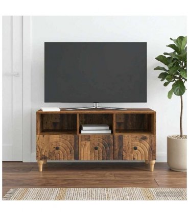 vidaXL TV Cabinet Old Wood 102 x 34.5 x 50 cm Engineered Wood — V0672121042
