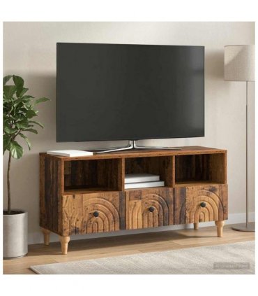 vidaXL TV Cabinet Old Wood 102 x 34.5 x 50 cm Engineered Wood — V0672121042