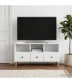 vidaXL TV Cabinet High Gloss White 102 x 34.5 x 50 cm Engineered Wood — V0672121044