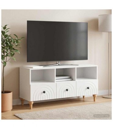 vidaXL TV Cabinet High Gloss White 102 x 34.5 x 50 cm Engineered Wood — V0672121044