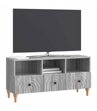 vidaXL TV Cabinet Grey Sonoma 102 x 34.5 x 50 cm Engineered Wood — V0672121045
