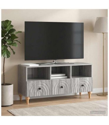vidaXL TV Cabinet Grey Sonoma 102 x 34.5 x 50 cm Engineered Wood — V0672121045