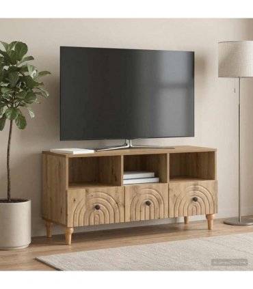 vidaXL TV Cabinet Artisan Oak 102 x 34.5 x 50 cm Engineered Wood — V0672121046
