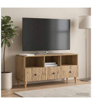 vidaXL TV Cabinet Artisan Oak 102 x 34.5 x 50 cm Engineered Wood — V0672121046