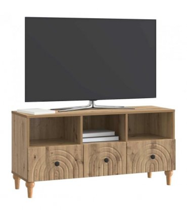 vidaXL TV Cabinet Artisan Oak 102 x 34.5 x 50 cm Engineered Wood — V0672121046