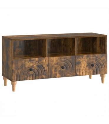 vidaXL TV Cabinet Smoked Oak 102 x 34.5 x 50 cm Engineered Wood — V0672121047