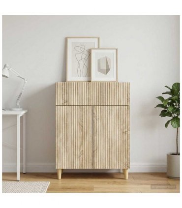 vidaXL Sideboard Sonoma Oak 66 x 34.5 x 90 cm Engineered Wood